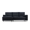 Canapé d'angle gauche convertible avec coffre Leona Bleu Foncé Pieds Métal Chromé Noir BOUTICA DESIGN MIC_LC_2_A3_LEONA7