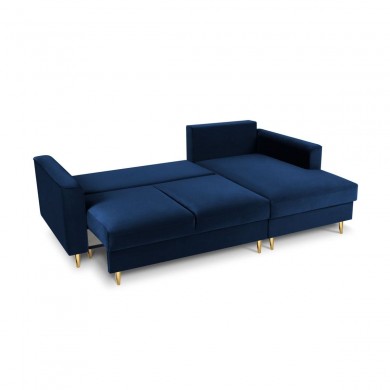 Canapé d'angle droit convertible avec coffre Leona Bleu Roi Pieds Métal Doré BOUTICA DESIGN MIC_RC_2_A1_LEONA6