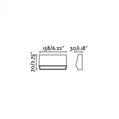 Applique Murale extérieure Must Gris Foncé SMD LED 4W FAR_70658 70658 Applique Murale extérieure Must Gris Foncé SMD LED 4W FARO 70658
