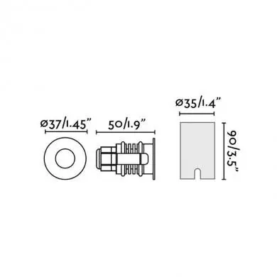 Encastré Extérieur Grund  Noir LED Intégrée 2W FARO 70730