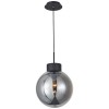 Suspension ASTRO 1x60W E27 Noir-verre fumé D 30cm BRILLIANT 85270/93