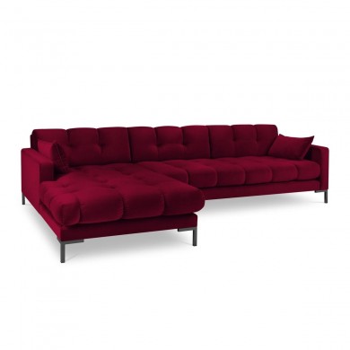 Canapé d'angle gauche Mamaia Rouge Pieds Métal Noir BOUTICA DESIGN MIC_LC_51_F1_MAMAIA3