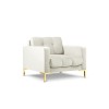 Fauteuil velours Mamaia Beige Clair Pieds Métal Doré BOUTICA DESIGN MIC_ARM_51_E1_MAMAIA1