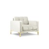 Fauteuil velours Mamaia Beige Clair Pieds Métal Doré BOUTICA DESIGN MIC_ARM_51_E1_MAMAIA1