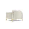 Fauteuil velours Mamaia Beige Clair Pieds Métal Doré BOUTICA DESIGN MIC_ARM_51_E1_MAMAIA1