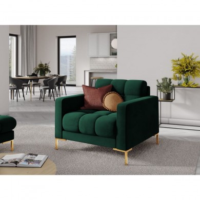 Fauteuil velours Mamaia Vert Bouteille Pieds Métal Doré BOUTICA DESIGN MIC_ARM_51_E1_MAMAIA6