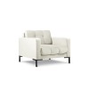 Fauteuil velours Mamaia Beige Clair Pieds Métal Noir BOUTICA DESIGN MIC_ARM_51_F1_MAMAIA1