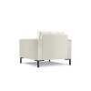 Fauteuil velours Mamaia Beige Clair Pieds Métal Noir BOUTICA DESIGN MIC_ARM_51_F1_MAMAIA1