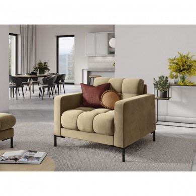 Fauteuil velours Mamaia Beige Pieds Métal Noir MIC_ARM_51_F1_MAMAIA2 MIC_ARM_51_F1_MAMAIA2 Fauteuil velours Mamaia Beige Pieds Métal Noir BOUTICA DESIGN MIC_ARM_51_F1_MAMAIA2
