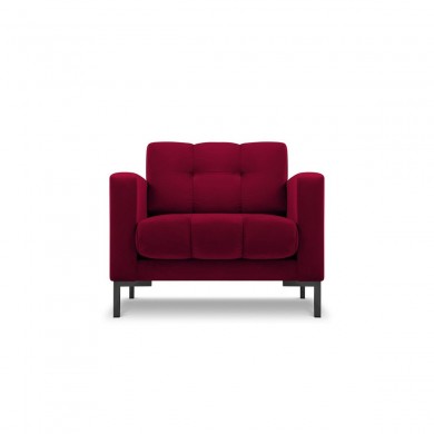 Fauteuil velours Mamaia Rouge Pieds Métal Noir BOUTICA DESIGN MIC_ARM_51_F1_MAMAIA3