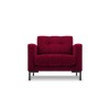 Fauteuil velours Mamaia Rouge Pieds Métal Noir BOUTICA DESIGN MIC_ARM_51_F1_MAMAIA3