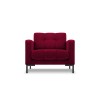 Fauteuil velours Mamaia Rouge Pieds Métal Noir BOUTICA DESIGN MIC_ARM_51_F1_MAMAIA3