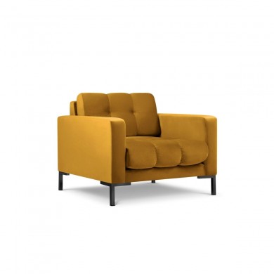 Fauteuil velours Mamaia Jaune Pieds Métal Noir BOUTICA DESIGN MIC_ARM_51_F1_MAMAIA5