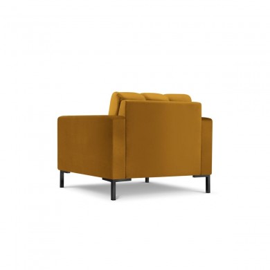 Fauteuil velours Mamaia Jaune Pieds Métal Noir BOUTICA DESIGN MIC_ARM_51_F1_MAMAIA5