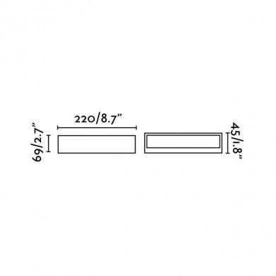 Applique Extérieur Toluca Aluminium SMD LED 16W 3000K 900lm IP54 FARO 71052