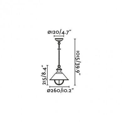 Suspension extérieur NAUTICA 71108 Marron FARO 71108