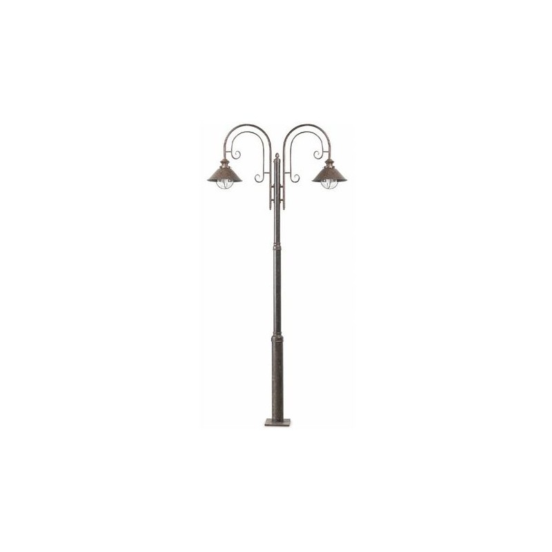 Lampadaire exterieur brun rouille 2x12 W NAUTICA FARO 71117