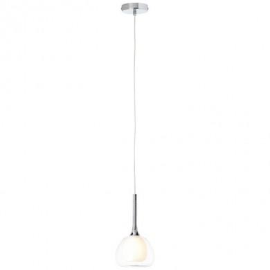 Suspension HADAN 1x40W E14 Chrome-blanc-transparent BRILLIANT 85570/15