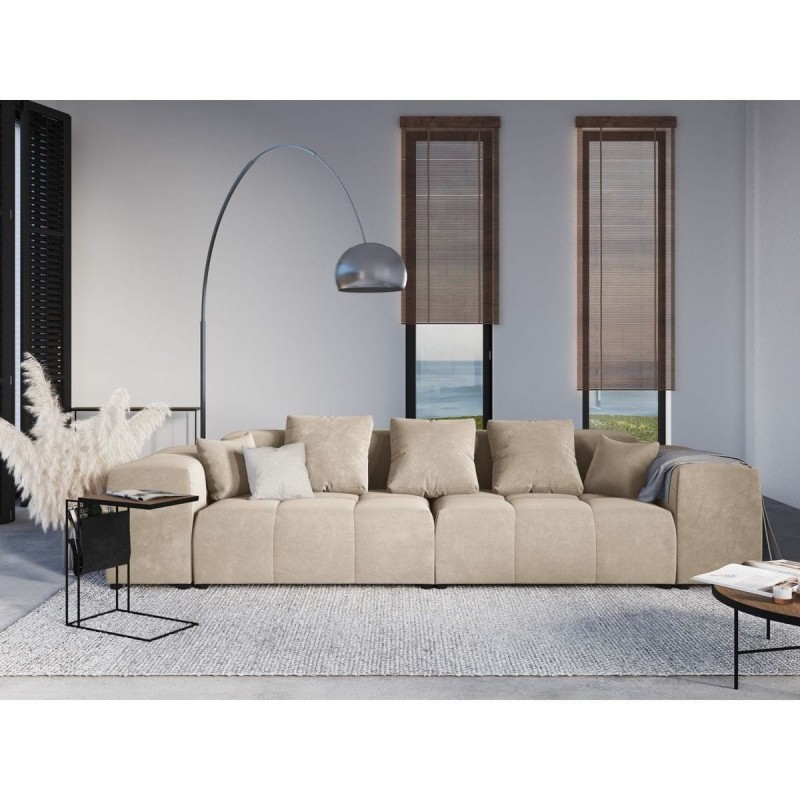 Canapé velours Margo Beige 3 Places BOUTICA DESIGN MIC_3S_44_F1_MARGO1