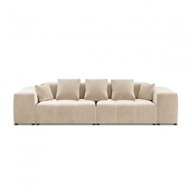 Canapé velours Margo Beige 3 Places BOUTICA DESIGN MIC_3S_44_F1_MARGO1