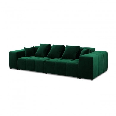 Canapé velours Margo Vert Bouteille 3 Places BOUTICA DESIGN MIC_3S_44_F1_MARGO3