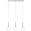 Suspension HADAN 3x40W E14 Chrome-blanc-transparent BRILLIANT 85573/15