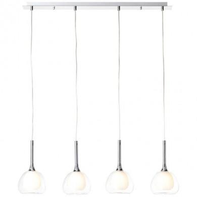 Suspension Bar HADAN 4x40W E14 Chrome Blanc BRILLIANT 85574/15