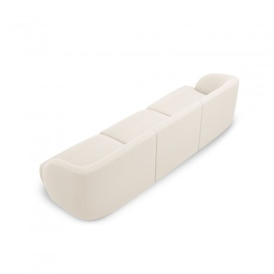 Canapé bouclette Miley Beige 3 Places BOUTICA DESIGN MIC_3S_67_F1_MILEY1