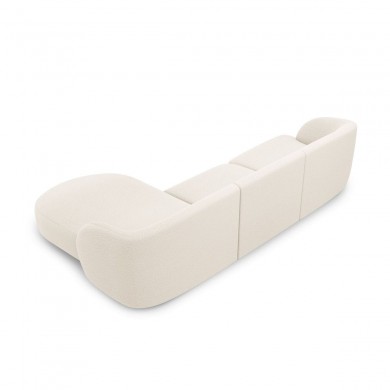 Canapé d'angle droit bouclette Miley Beige BOUTICA DESIGN MIC_RC_67_F1_MILEY1