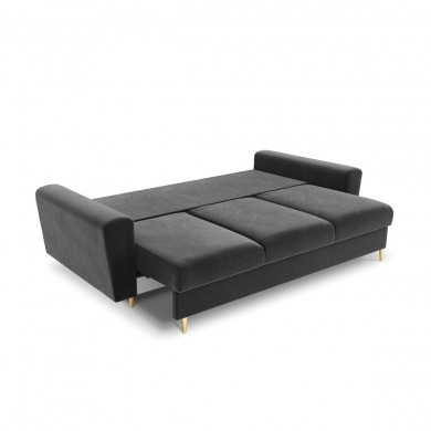 Canapé convertible avec coffre Moghan Gris Clair Pieds Métal Doré 3 Places BOUTICA DESIGN MIC_3SF_2_A1_MOGHAN8