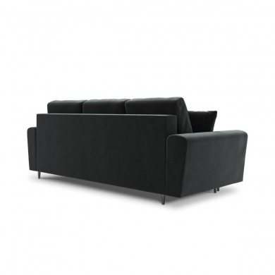 Canapé convertible avec coffre Moghan Gris Foncé Pieds Métal Chromé Noir 3 Places BOUTICA DESIGN MIC_3SF_2_A3_MOGHAN9