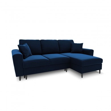 Canapé convertible avec coffre Moghan Bleu Roi Pieds Métal Chromé Noir 4 Places BOUTICA DESIGN MIC_COR_2_A3_MOGHAN4