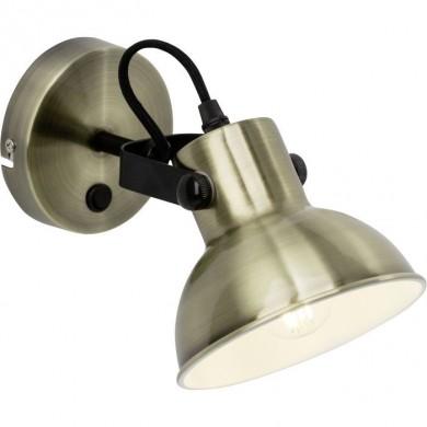 Applique Dorée ESTER 1x25W E14 Laiton Noir BRI_90048_31 90048/31 Applique Dorée ESTER 1x25W E14 Laiton Noir BRILLIANT 90048/31
