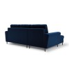 Canapé d'angle gauche convertible avec coffre Moghan Bleu Roi Pieds Métal Chromé Noir 4 Places BOUTICA DESIGN MIC_LCF_2_A3_MOGHAN4