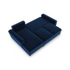 Canapé d'angle gauche convertible avec coffre Moghan Bleu Roi Pieds Métal Chromé Noir 4 Places BOUTICA DESIGN MIC_LCF_2_A3_MOGHAN4