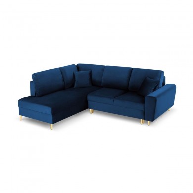 Canapé d'angle gauche convertible avec coffre Moghan Bleu Roi Pieds Métal Doré 5 Places BOUTICA DESIGN MIC_LCF_L_2_A1_MOGHAN4