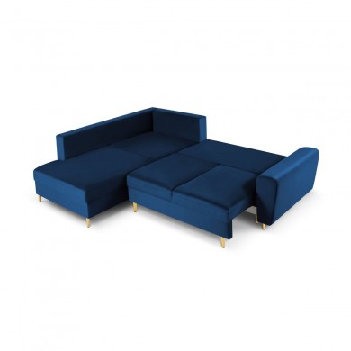 Canapé d'angle gauche convertible avec coffre Moghan Bleu Roi Pieds Métal Doré 5 Places BOUTICA DESIGN MIC_LCF_L_2_A1_MOGHAN4