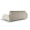 Canapé d'angle droit convertible avec coffre Moghan Beige Pieds Métal Doré 4 Places BOUTICA DESIGN MIC_RCF_2_A1_MOGHAN1