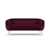 Canapé velours Moss Pourpre Pieds Métal Doré BOUTICA DESIGN MIC_3S_121_F1_MOSS12