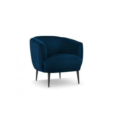 Fauteuil velours Moss Bleu Marine Pieds Métal Noir BOUTICA DESIGN MIC_ARM_121_F2_MOSS6