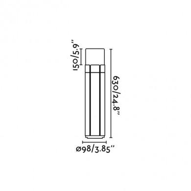 Balise Lumineuse Tram Gris Foncé 1XE27 20W H63cm FARO 75531