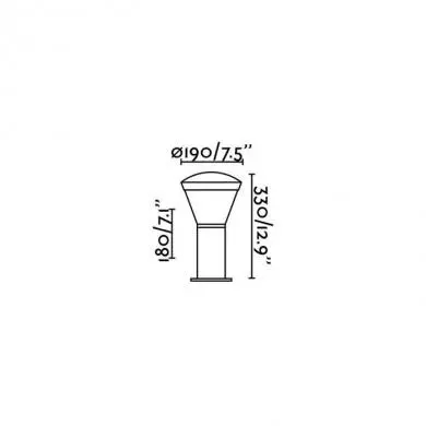 Balise extérieure Shelby Gris Foncé SMD 3014 LED 10W H33cm FARO 75537