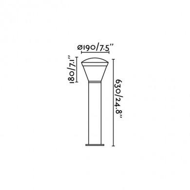 Balise extérieure Shelby Gris Foncé SMD3014 LED 10W h 62 5cm FARO 75538