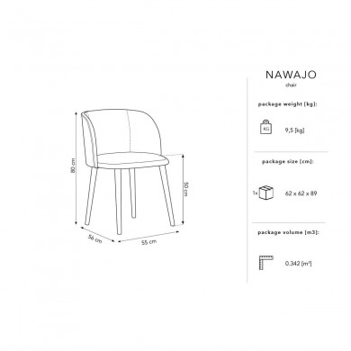 Chaise velours Nawajo Noir BOUTICA DESIGN MIC_CH_2_F1_NAWAJO10