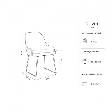 Chaise velours Olivine Beige BOUTICA DESIGN MIC_CH_2_F5_OLIVINE1