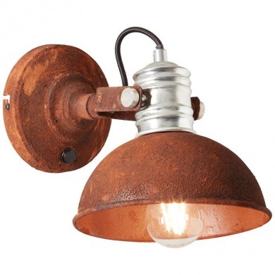 Applique Murale Industrielle FRIEDA 25W Rouille BRI_90111_60 90111/60 Applique Murale Industrielle FRIEDA 25W Rouille BRILLIANT 90111/60