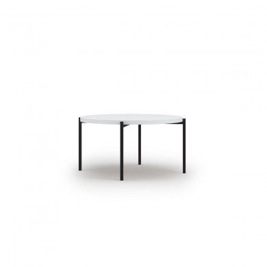 Table basse Robi Blanc Pieds Metal Noir BOUTICA DESIGN MIC_TAB_80_F1_ROBI2