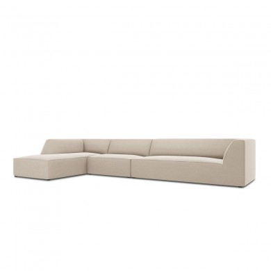 Canapé d'angle gauche velours Ruby Beige 5 Places BOUTICA DESIGN MIC_LC_L_44_F1_RUBY1