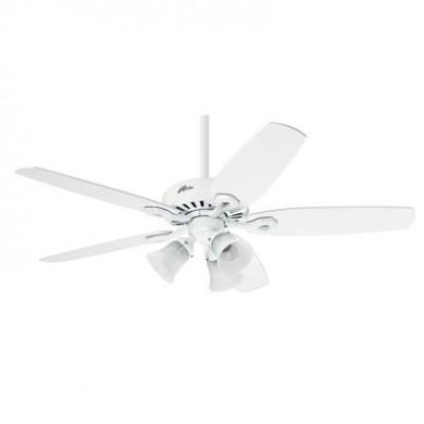 Ventilateur Plafond Blanc avec Lumière Builder Plus 132cm HUNTER 50560