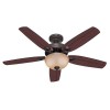 Ventilateur de Plafond Builder Deluxe 132cm Bronze Acajou Cerisier HUNTER 50572